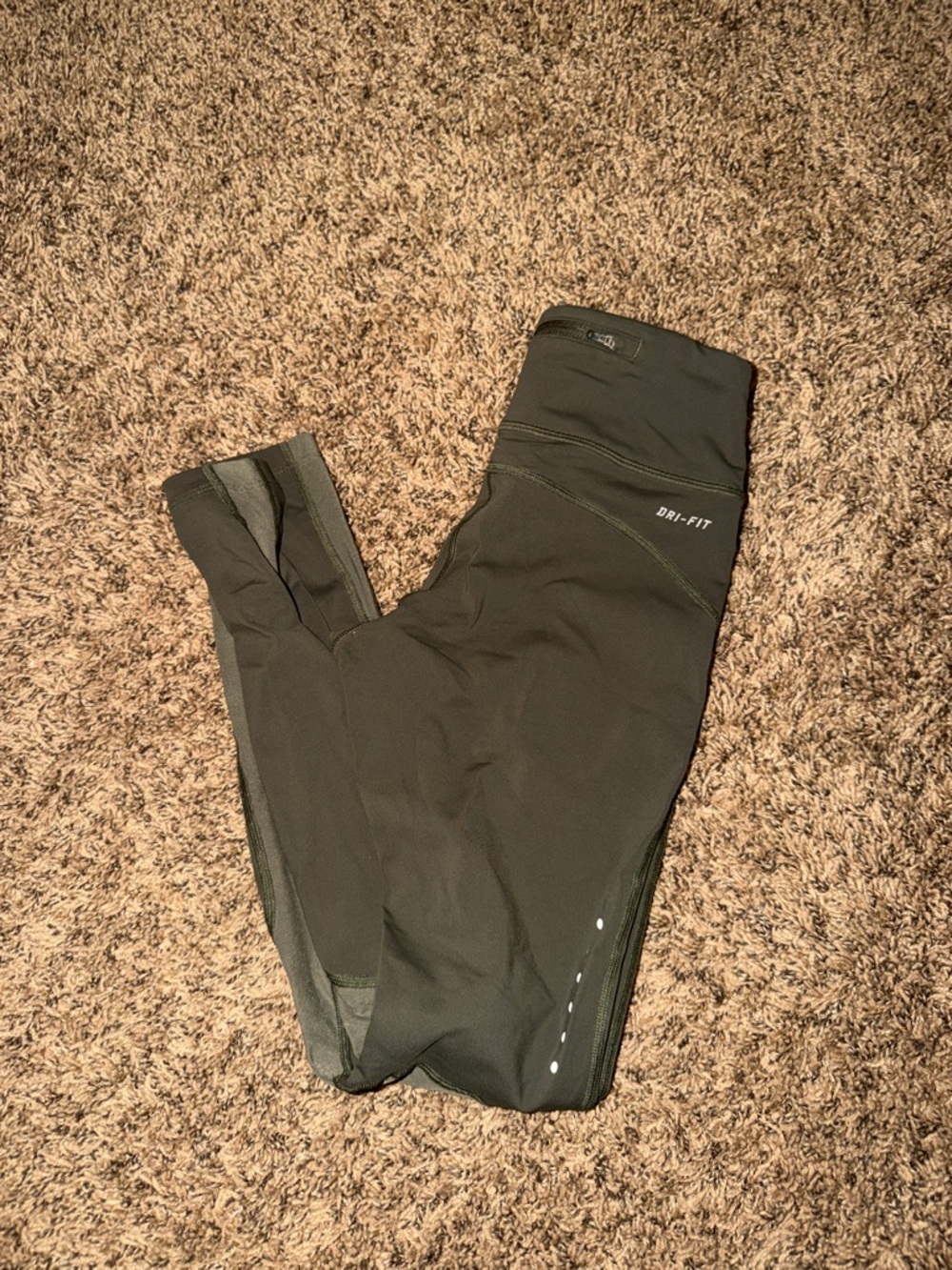 Nike, olive Dri-FIT Athletic Leggings